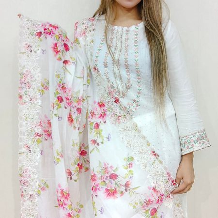 Mumbai Luxury with Swaravski Stone (white)