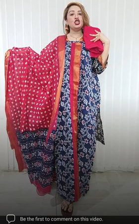 Q.Chad raat kalamkari (blue)