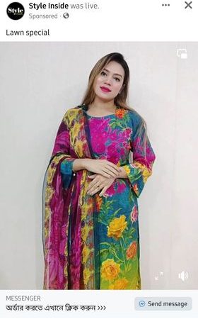 ( CPF ) Lawn ( peacock blue n purple )