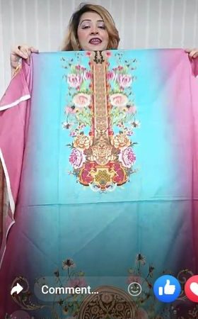 Pink Garden ( sky blue )