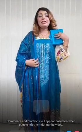 Eid cotton dress ( blue )