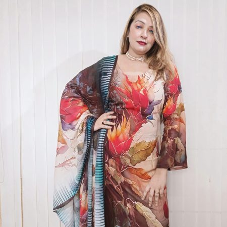 Rose Gold n Maroon Lawn