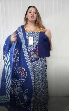 Fine Cotton Ganga ( Blue )