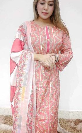 Discount Sada-bahar unstitched ( Peachy Pink )