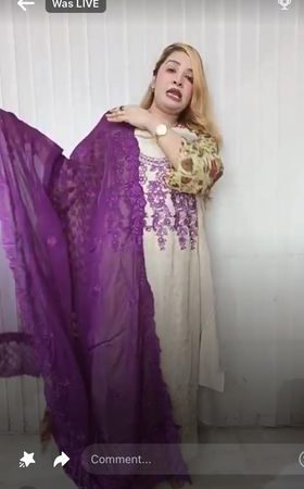 Party Wear ( Buttery white n purple )