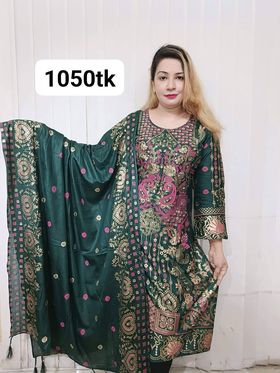 (2 piece) Bridal minakari green