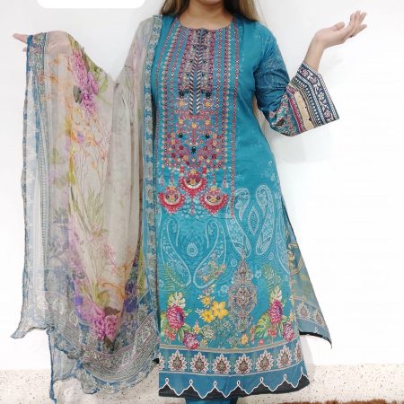 Peacock green cotton