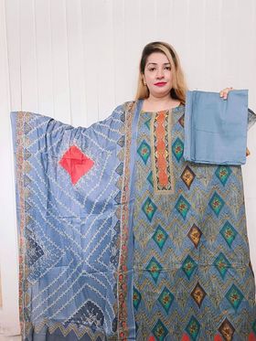 Eid discount a cotton exclusive ( bluish ash )