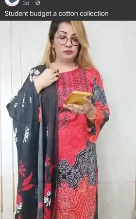 Orangish mejenda n black chundri lawn