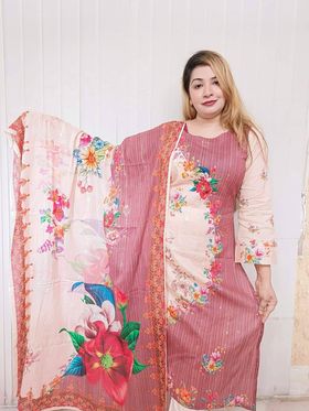 Shalika Sequence chickenkurry ( lite peach n maroon )