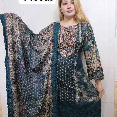 Ebadat inspired boring work (peacock blue)