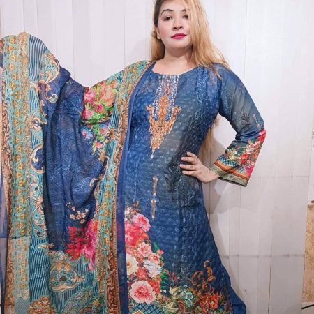 (Tx)Blue Weaver moslin cotton