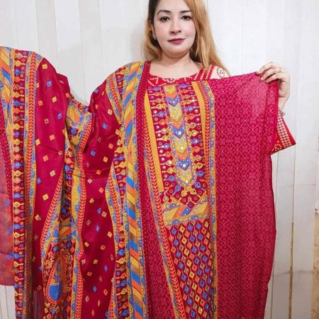 Multicolor minakari 2 pis (red)