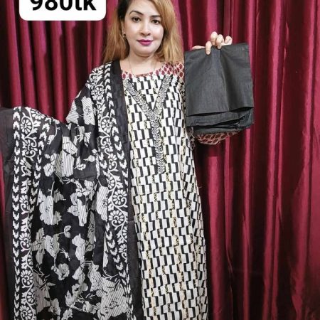 Boutique zigzag black n white