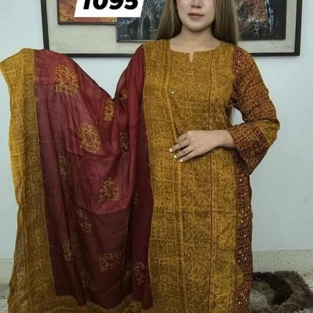(Q) mustard maroon joypuri