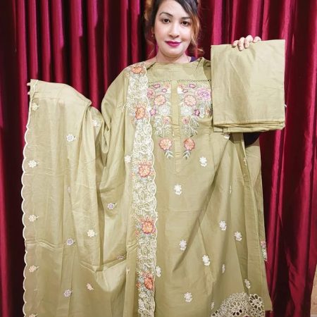 (Tx)Dana emb shifflie (mint olive)