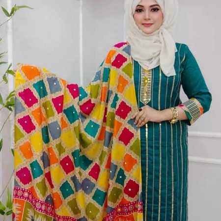 (RT)Delhi boutique ready 3 piece (sea green)