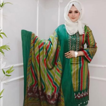 (Tx)Stripe colorful silver cotton